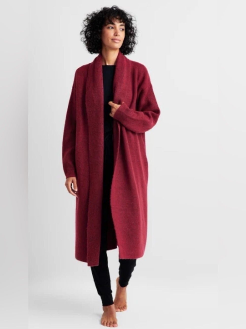 State of Day Women's Knit Long-Sleeve Duster Robe,Maraschi XL/XXL MRST $80